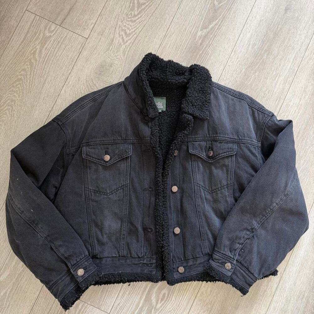 Wild fable black sherpa lined denim